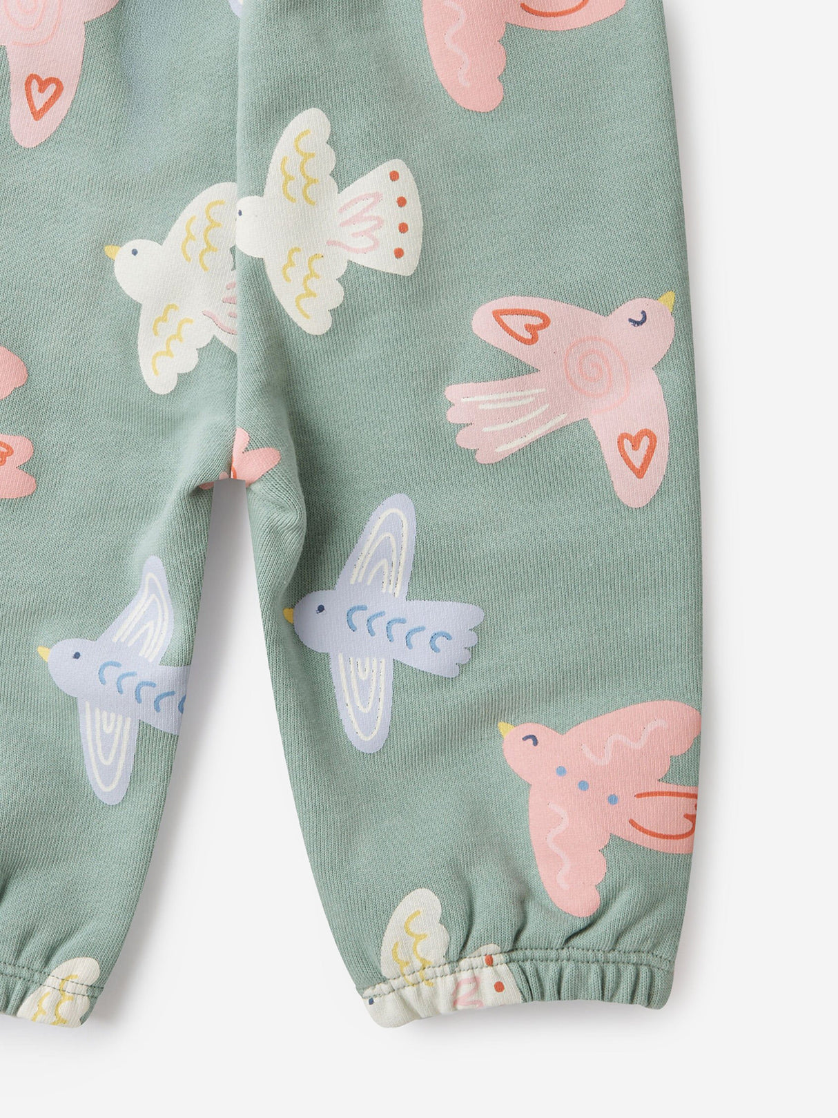 Stella McCartney Baby Girls Birds AOP Joggers in Grey