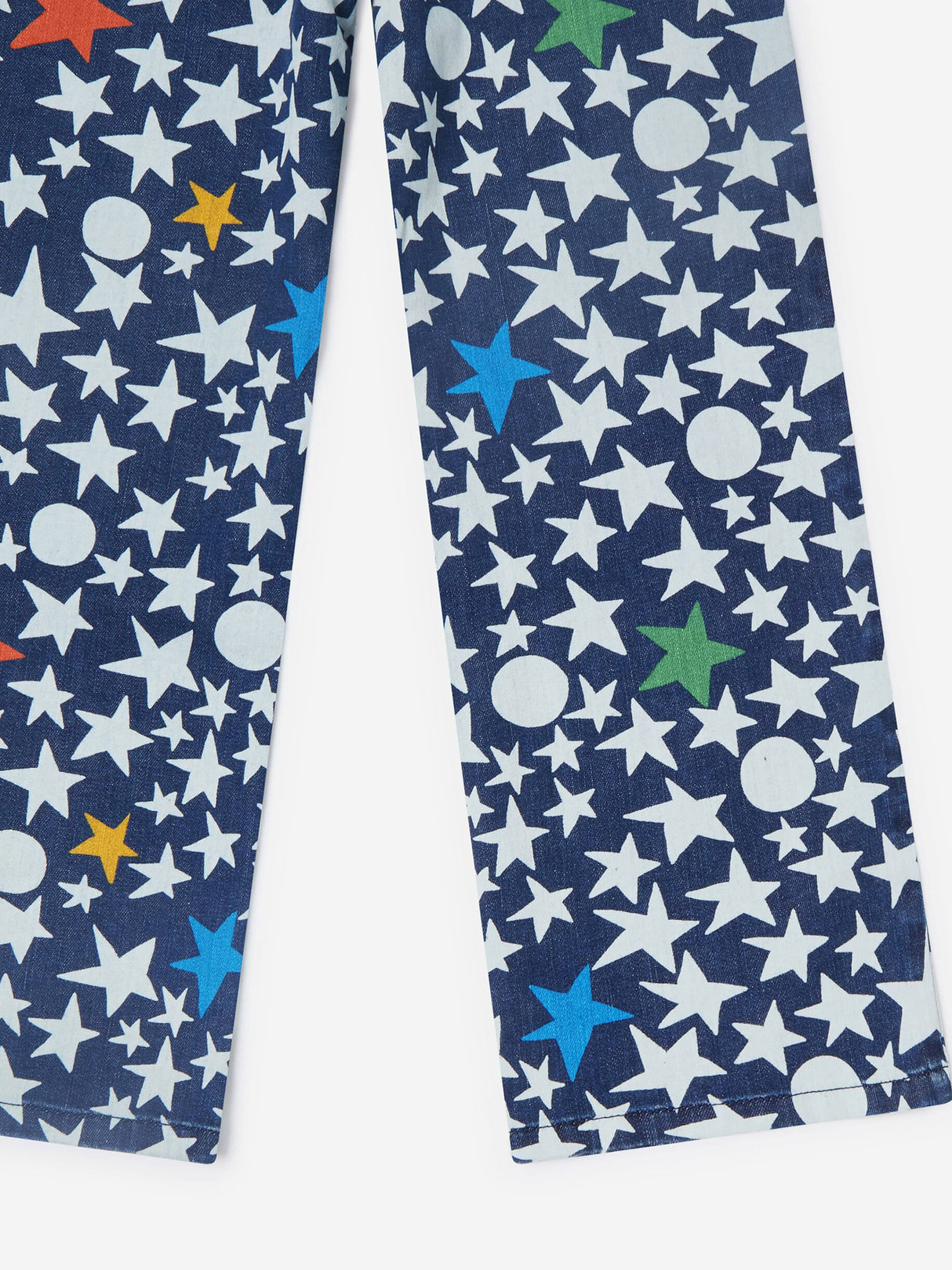 Stella McCartney Girls Wide Leg Star Jeans in Blue