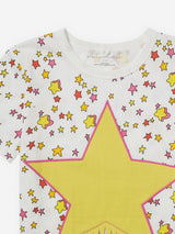 Stella McCartney Girls Fringed Star T-Shirt in Ivory