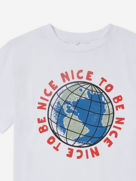 Stella McCartney Boys World Globe T-Shirt in White