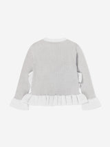 Stella McCartney Girls Swan Cardigan in Silver
