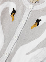 Stella McCartney Girls Swan Cardigan in Silver