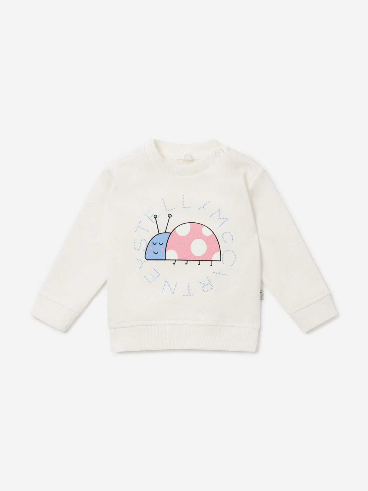 Stella McCartney Baby Girls Ladybird Logo Sweatshirt in Ivory