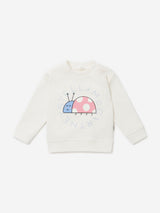 Stella McCartney Baby Girls Ladybird Logo Sweatshirt in Ivory