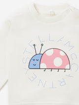 Stella McCartney Baby Girls Ladybird Logo Sweatshirt in Ivory