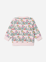 Stella McCartney Baby Girls Flower Logo Sweatshirt in Pink