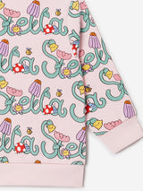 Stella McCartney Baby Girls Flower Logo Sweatshirt in Pink