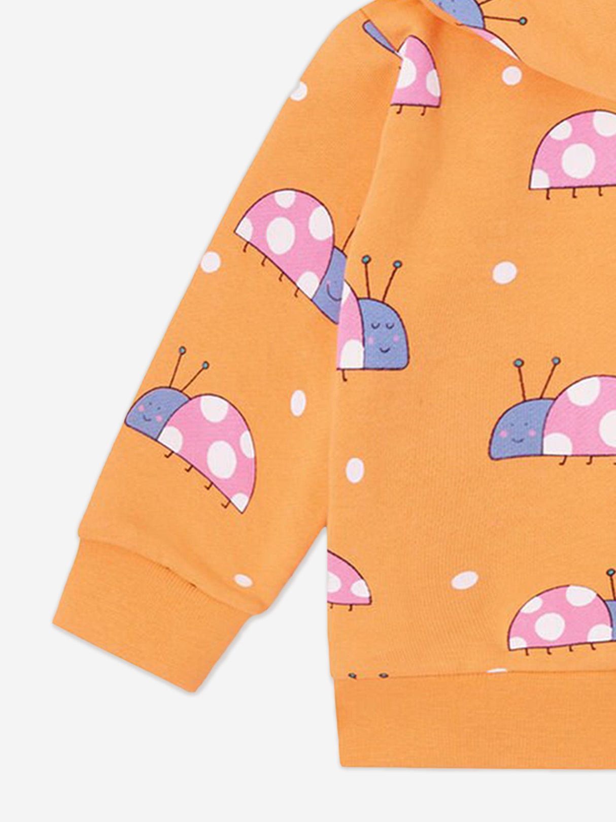 Stella McCartney Baby Girls Ladybird Zip Up Top in Orange