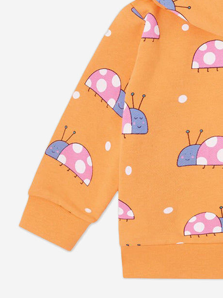 Stella McCartney Baby Girls Ladybird Zip Up Top in Orange