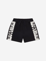 Stella McCartney Boys Keyboard Logo Shorts in Black