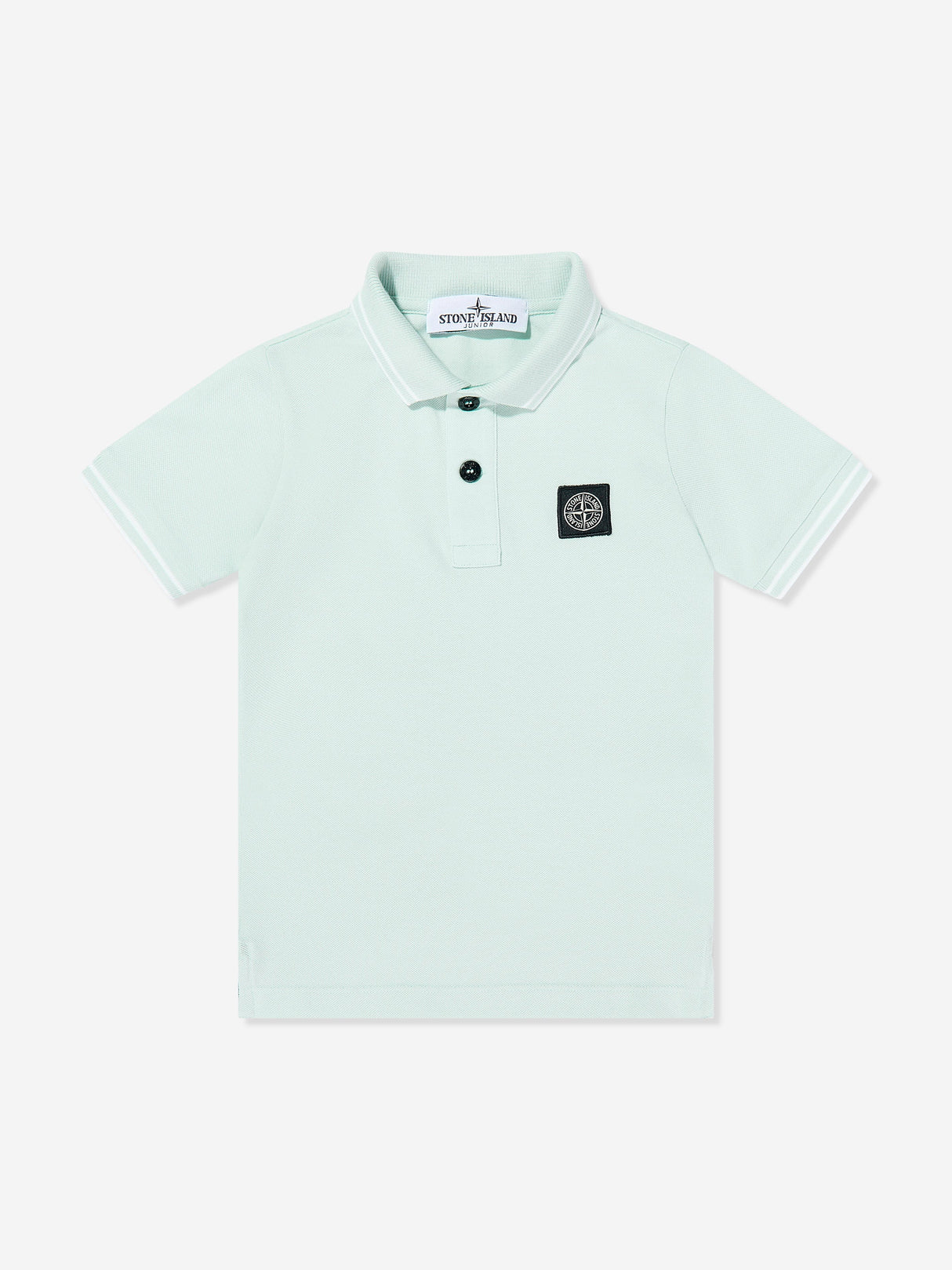 Stone Island Boys Compass Patch Polo Shirt in Blue