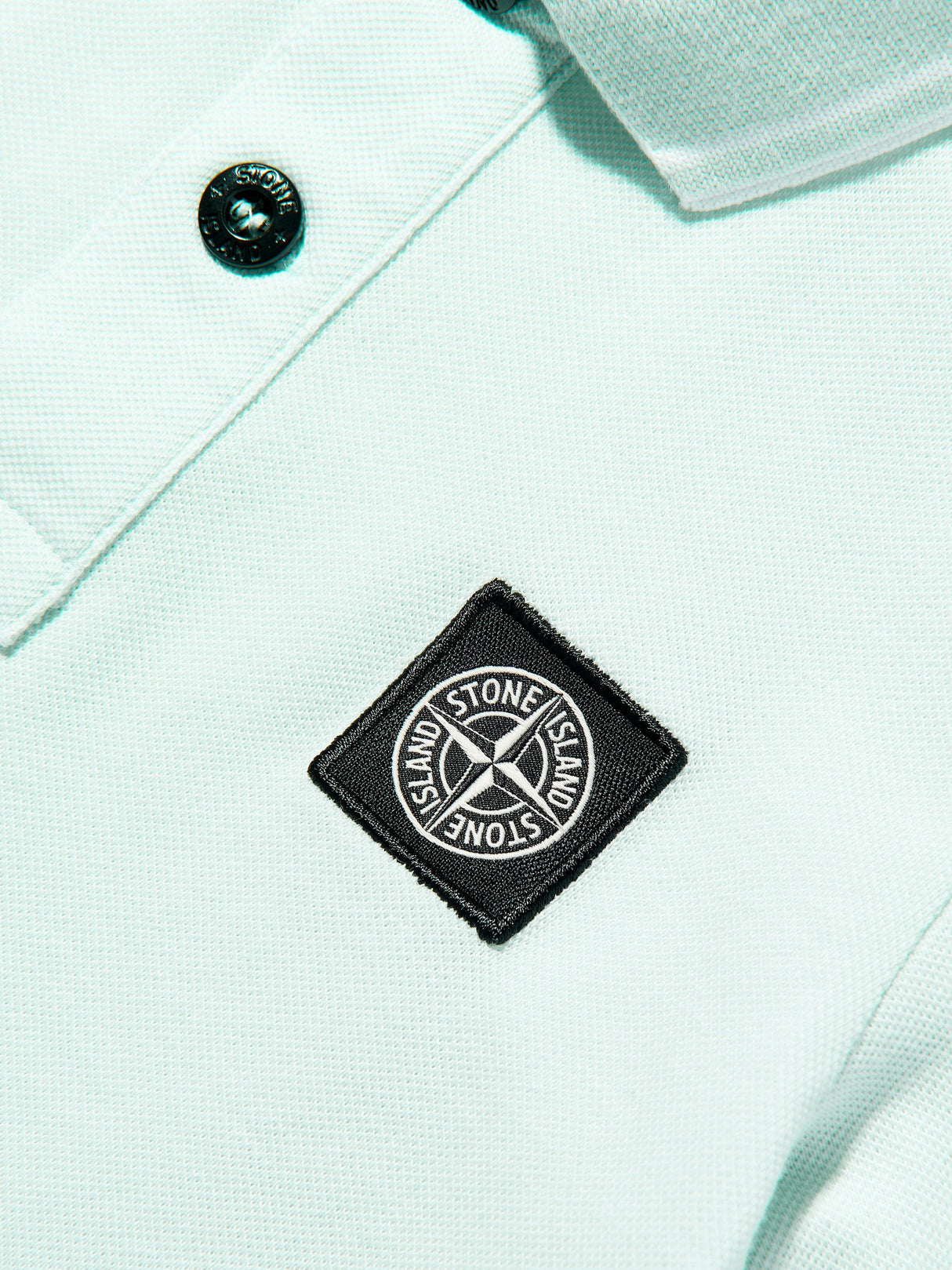 Stone Island Boys Compass Patch Polo Shirt in Blue