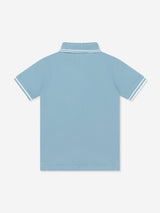 Stone Island Boys Compass Patch Polo Shirt in Blue