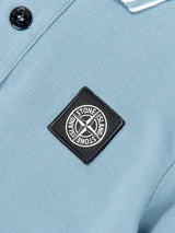Stone Island Boys Compass Patch Polo Shirt in Blue
