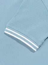 Stone Island Boys Compass Patch Polo Shirt in Blue