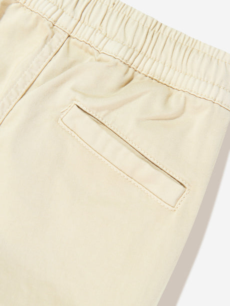 Stone Island Boys Regular Tapered Cargo Trousers in Beige