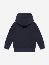 Stone Island Boy Hooded Bomber Jacket in Navy