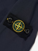 Stone Island Boy Hooded Bomber Jacket in Navy