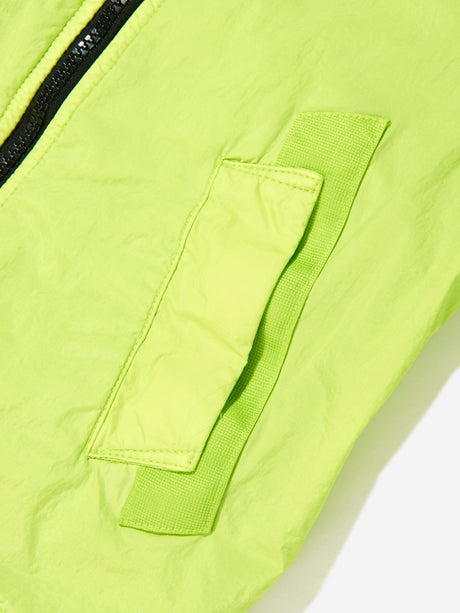Stone Island Boys Lightweight Ripstop Jacket in Green