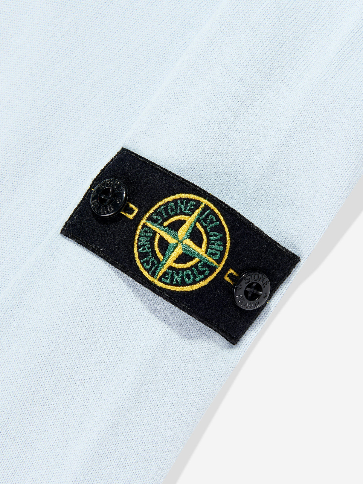 Stone Island Boys Knitted Long Sleeve Polo Shirt in Blue