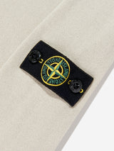 Stone Island Boys Knitted Long Sleeve Polo Shirt in Beige