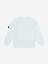 Stone Island Boys Cotton Fleece Sweatshirt in Blue