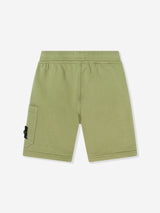 Stone Island Boys Logo Pocket Shorts in Green