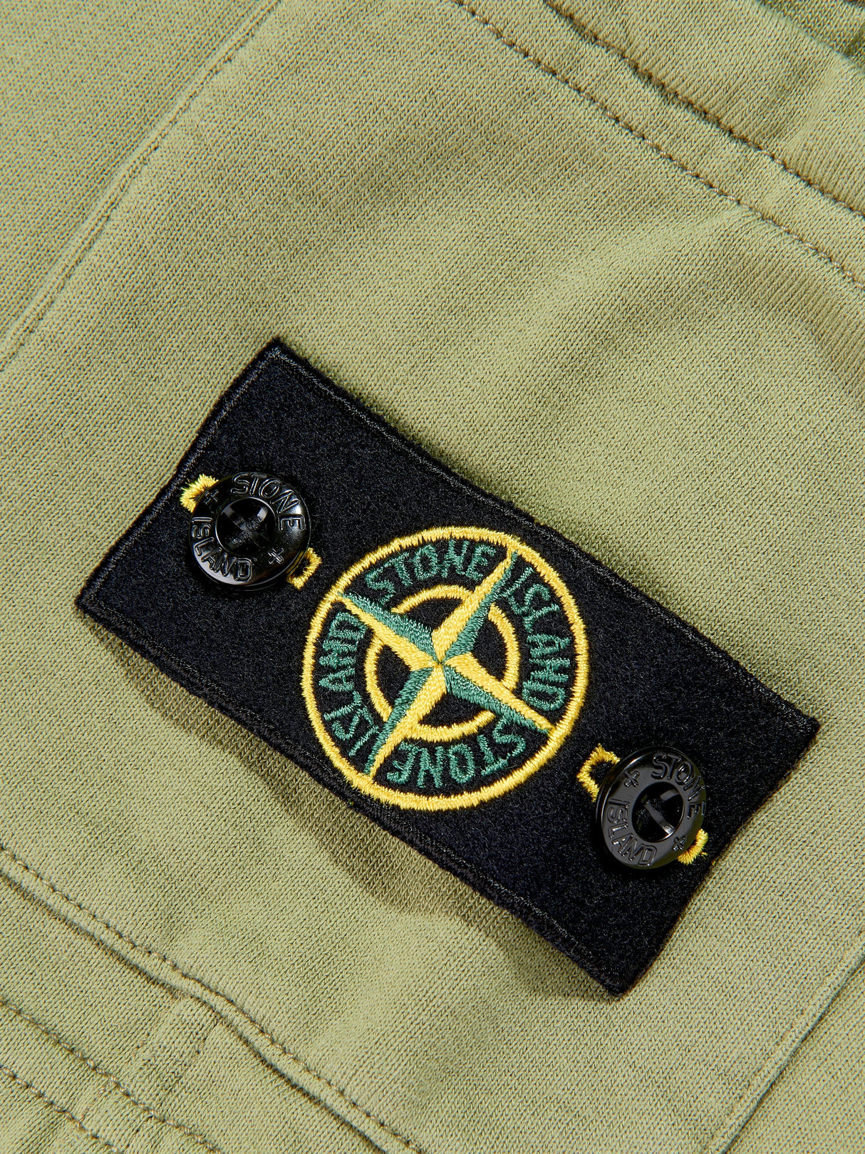 Stone Island Boys Logo Pocket Shorts in Green