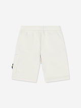 Stone Island Boys Logo Pocket Shorts in Ivory