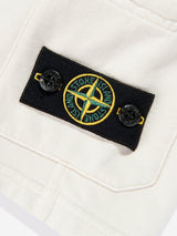Stone Island Boys Logo Pocket Shorts in Ivory