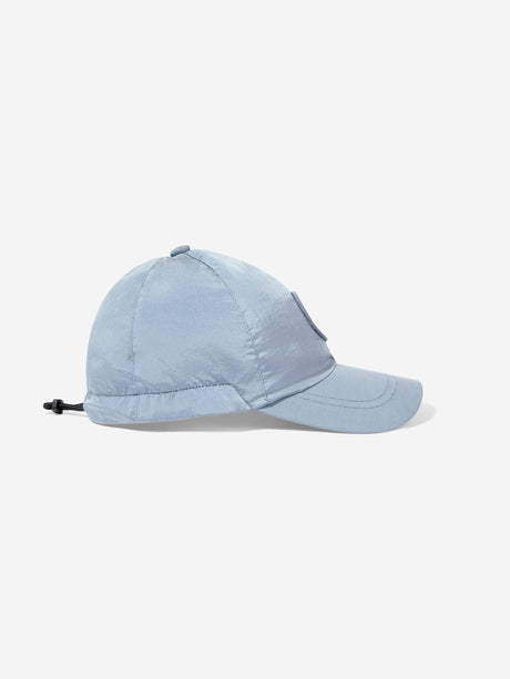 Stone Island Boys Compass Logo Baseball Cap in Blue