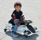 Drift Rider 360 24V Electric Go Kart White with EVA Rubber Wheels, White, 3-11 years
