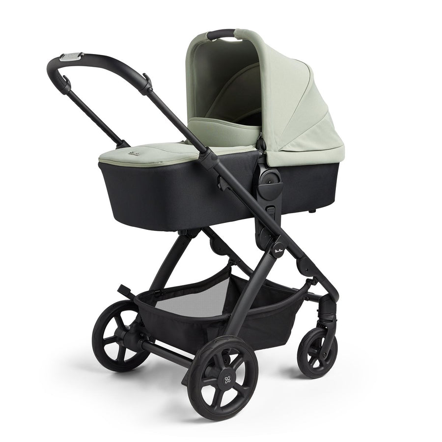 Silver Cross Tide 3-in-1 Dream Travel System + Free Accessories Pack Bundle, Sage on Black