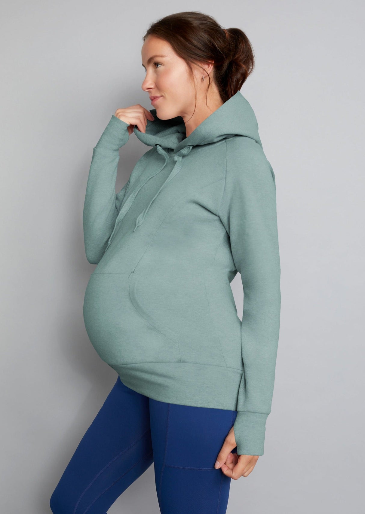 Breastfeeding & Maternity Hoodie - Sage