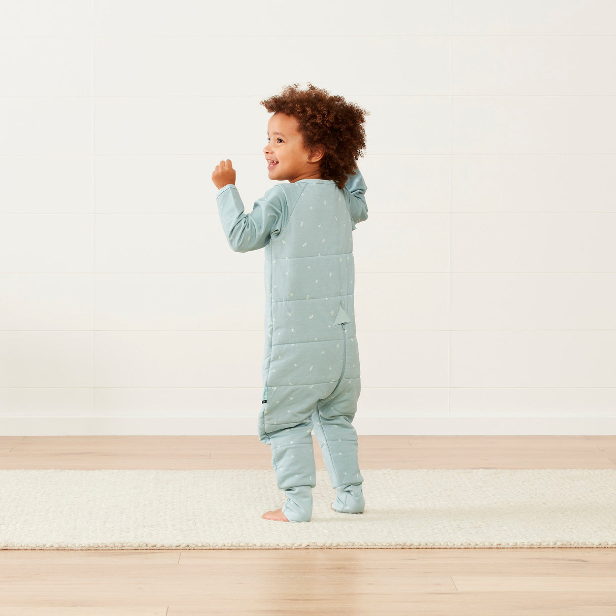 ergoPouch - Organic Winter Long Sleeved Sleep Onesie - Sage 3.5 TOG