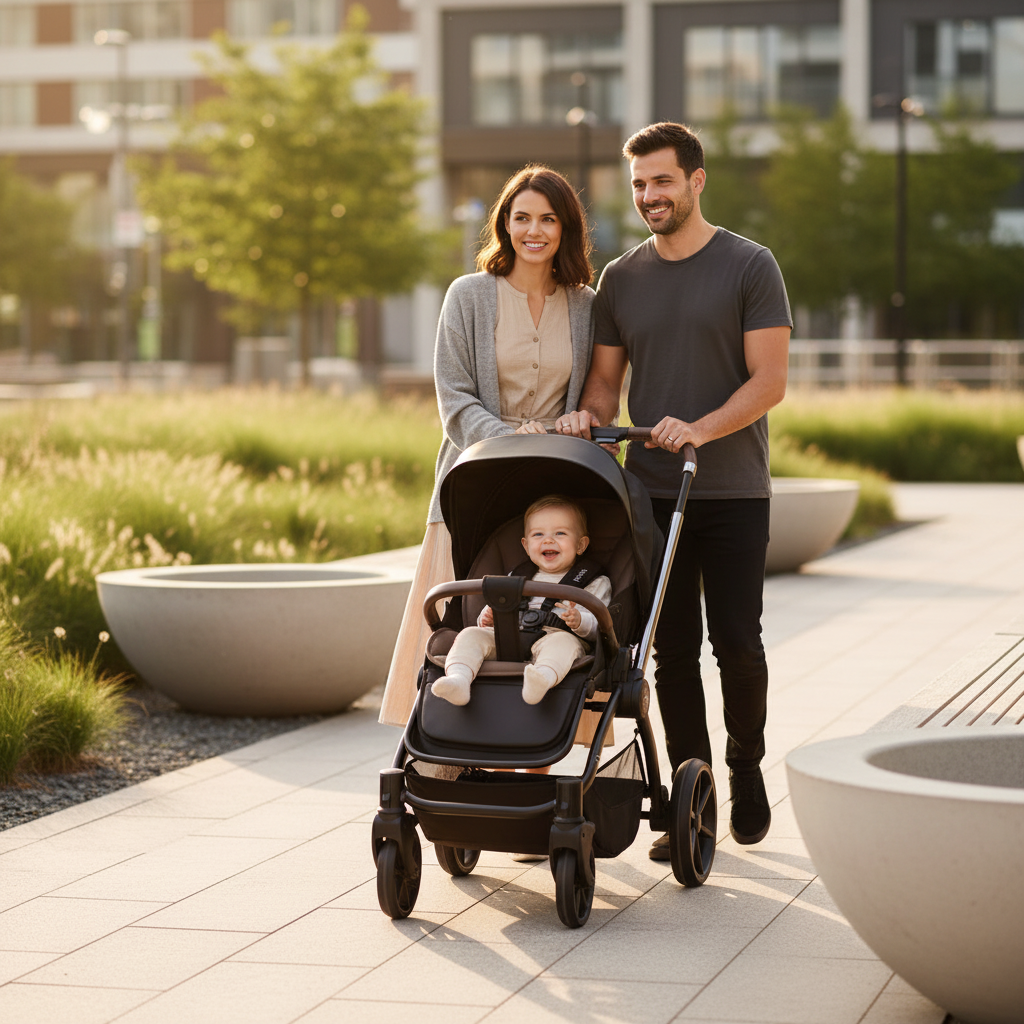 Noordi Sole V3 - 2in1 Pushchair with ThermoCot™ Carrycot, Slate Black