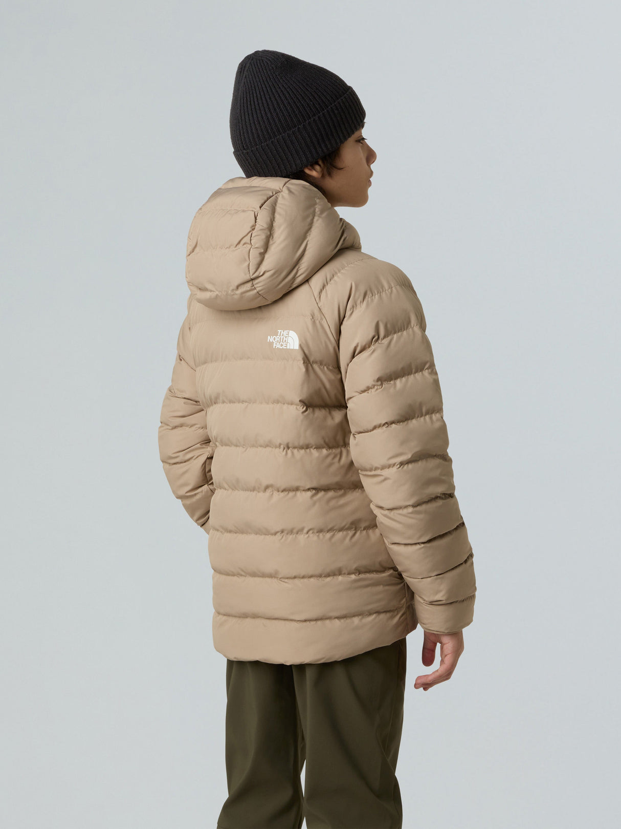 The North Face Boys Reversible Perrito Hooded Jacket in Beige