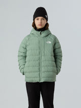 The North Face Girls Reversible Perrito Hooded Jacket in Green