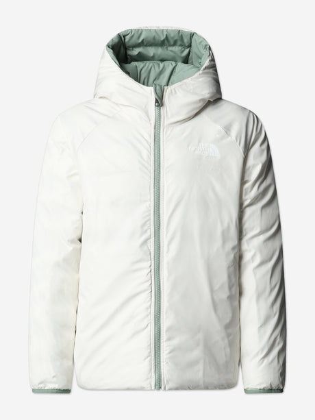The North Face Girls Reversible Perrito Hooded Jacket in Green