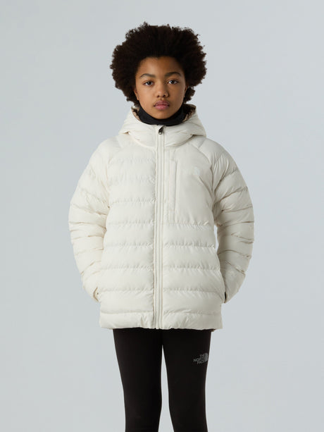 The North Face Girls Reversible Perrito Hooded Jacket in White