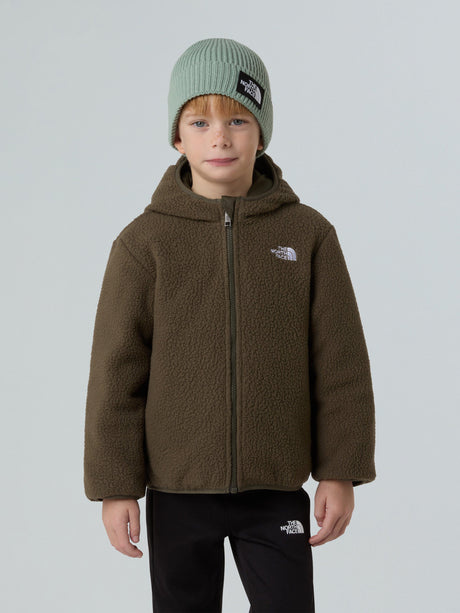 The North Face Kids Reversible Shasta Hooded Jacket in Green