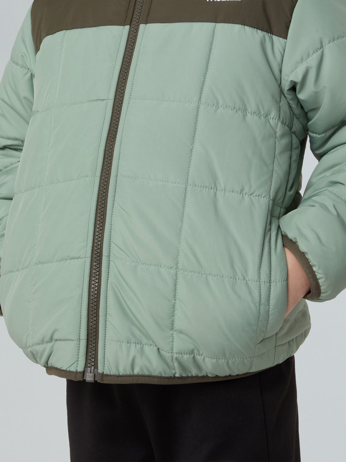 The North Face Kids Reversible Shasta Hooded Jacket in Green
