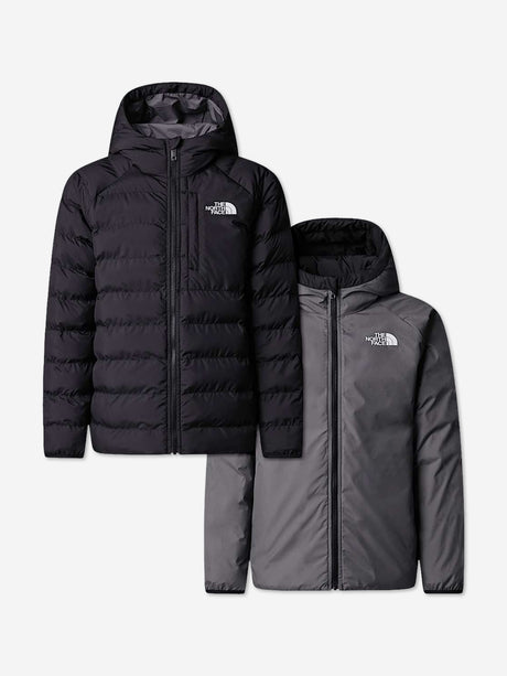 The North Face Boys Reversible Perrito Hooded Jacket in Black