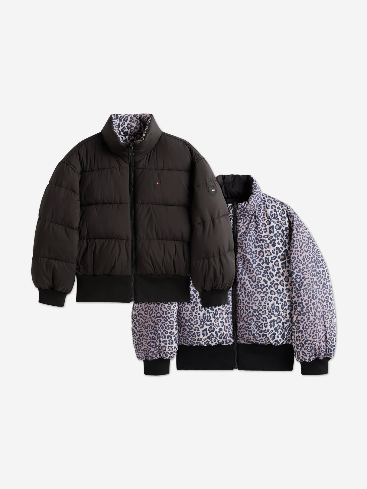 Tommy Hilfiger Girls Reversible Puffer Bomber in Black