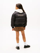 Tommy Hilfiger Girls Reversible Puffer Bomber in Black