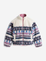 Tommy Hilfiger Girls Fair Isle Teddy Jacket in Ivory