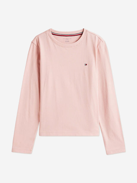 Tommy Hilfiger Girls Long Sleeve Cuffed PJ Set in Pink