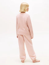 Tommy Hilfiger Girls Long Sleeve Cuffed PJ Set in Pink