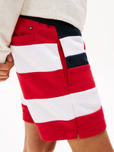 Tommy Hilfiger Boys Flag All Over Stripe Shorts in Red