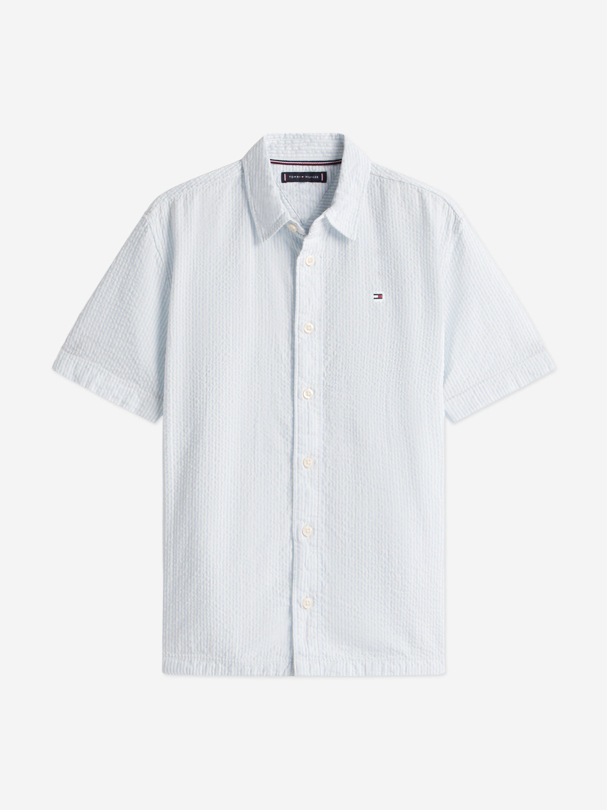 Tommy Hilfiger Boys Seersucker Shirt in Blue